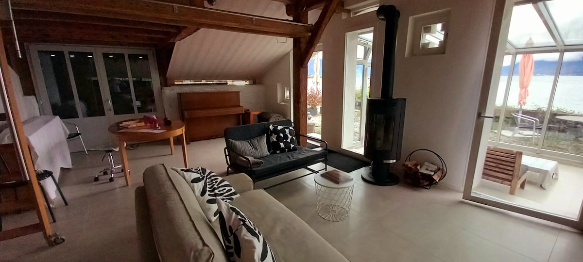 Top performing Airbnb: La Grange du Chanoz, lakeside LOFT in Vaud