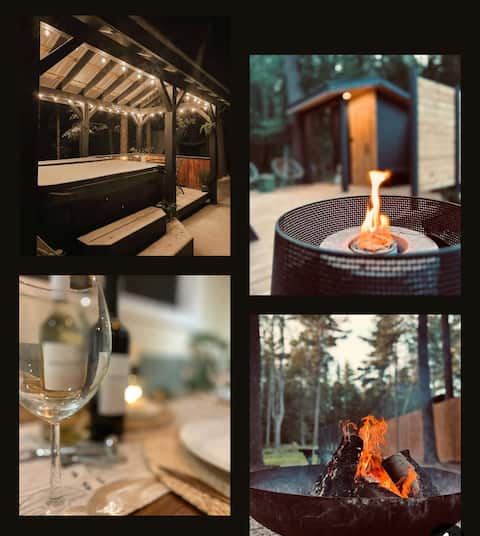 Romantic Nordik Spa Cabin + A-Frame Hideaway