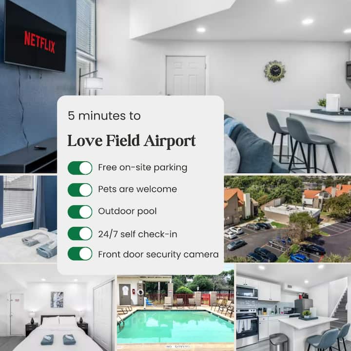 5 Min To Love Field | Gated+guard | 2br | Parking - Dallas, TX