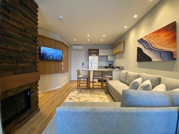 Living room with double sofa bed