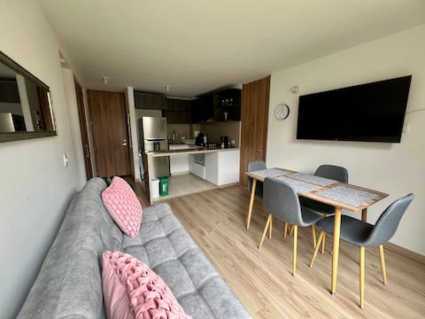 Nice 2 Bedroom Apartment - Downtown Cajicá - Parking - WiFi