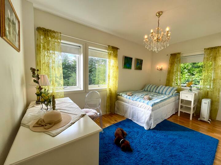 Krevat 140 cm me rehati të mirë gjumi.
Tavolinë e madhe.