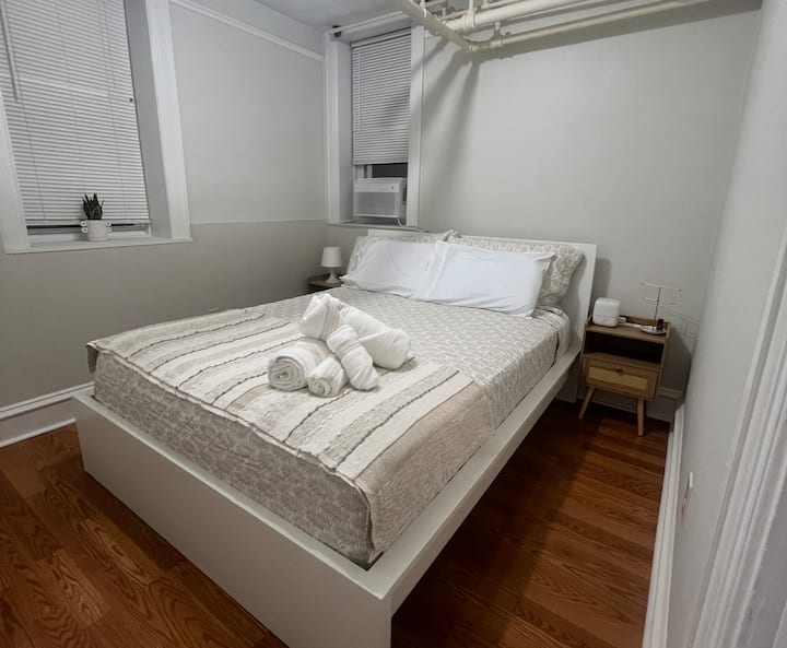 Cozy apartment with patio access