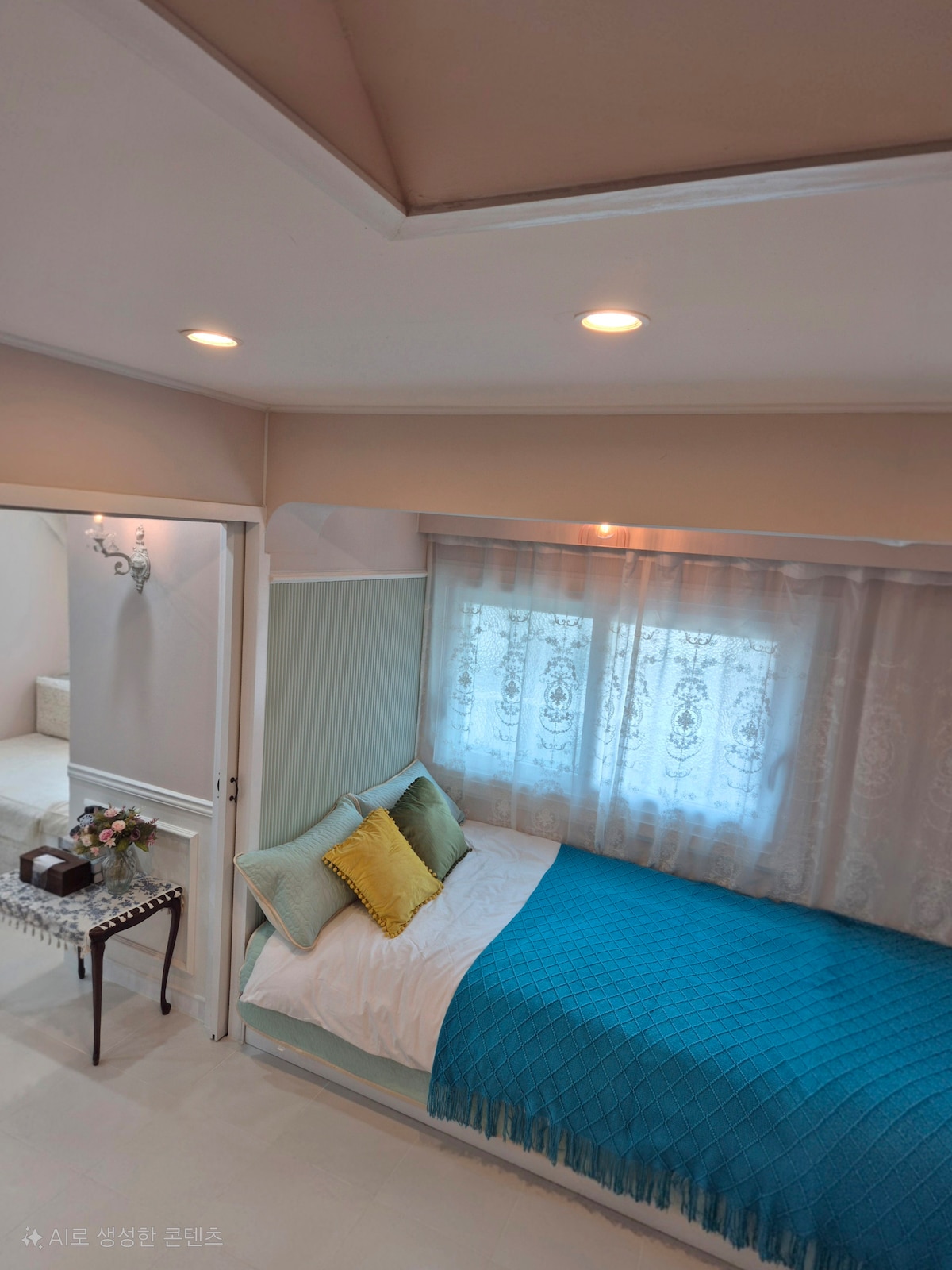 חדרי שינה מחוברים לקומה העליונה~
ניתן להפרדה מהסלון.
אתם יכולים לסגור את הדלת ולנוח.