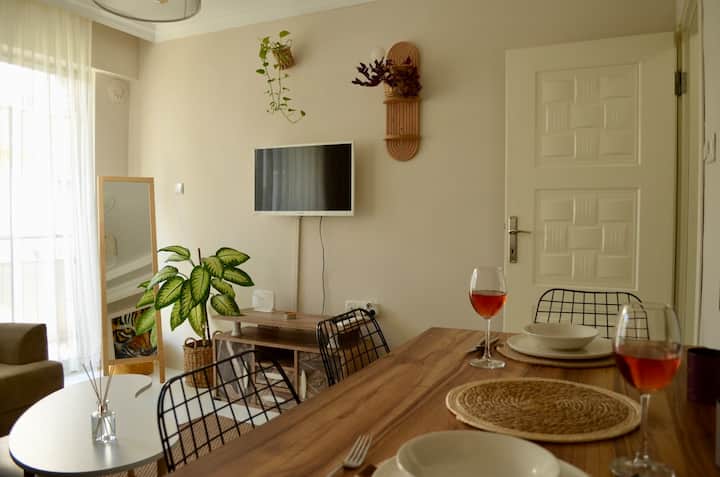 2 minutes to the sea, centrally located, air-conditioned 1+1