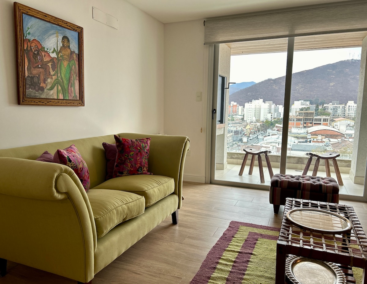Top Airbnb: Green at height - Downtown Salta - garage in Salta