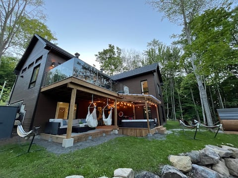 Vue imprenable en montagne spa sauna ski randonnée