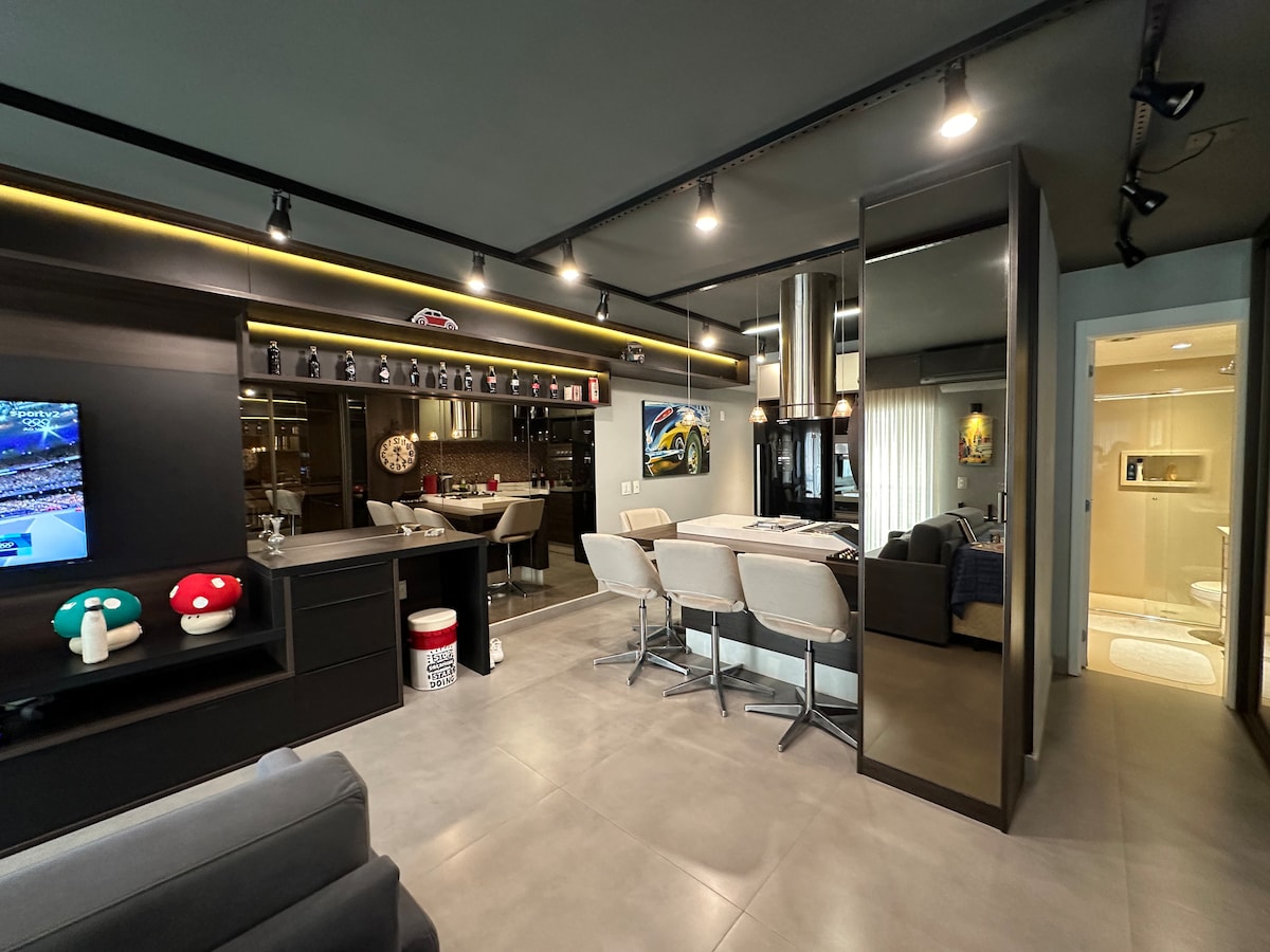 Airbnb em destaque: Loft Prime Mooca, Wi-Fi, garage, fitness center, swimming pool em São Paulo