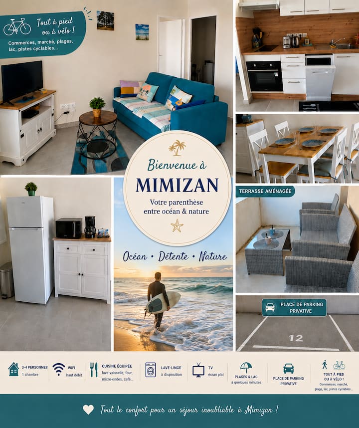 Appartement à 400m De La Plage à Pied Ou à Vélo - Mimizan