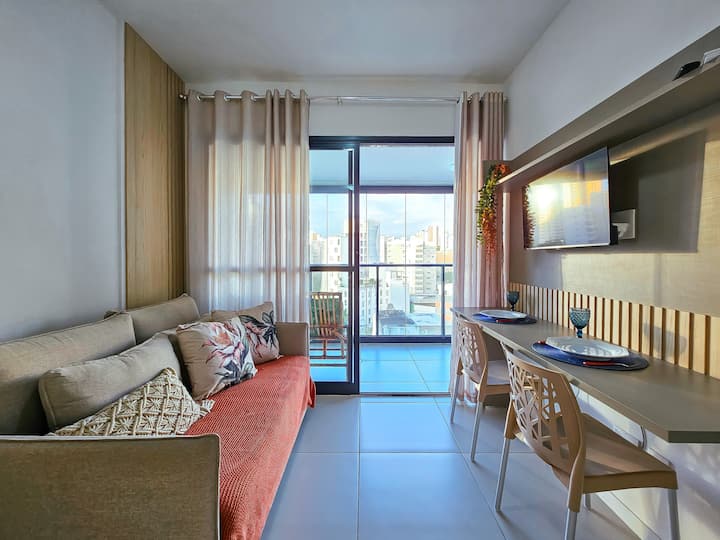 Apartamento Aconchegante 5 Min Da Praia Da Barra - Barra