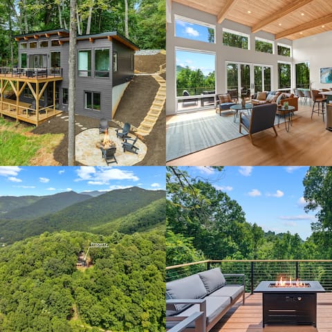 Mtn View, 3 miles to DT AVL, King Beds, Fire Pit