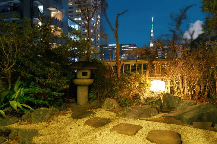 JR錦糸町徒歩4分;210平米超大空間;和風庭園;观景晴空塔大露台;榻榻米 gallery image 4