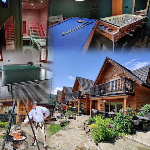 Jacek's Sauna & Relax Cottages with Mountain Views