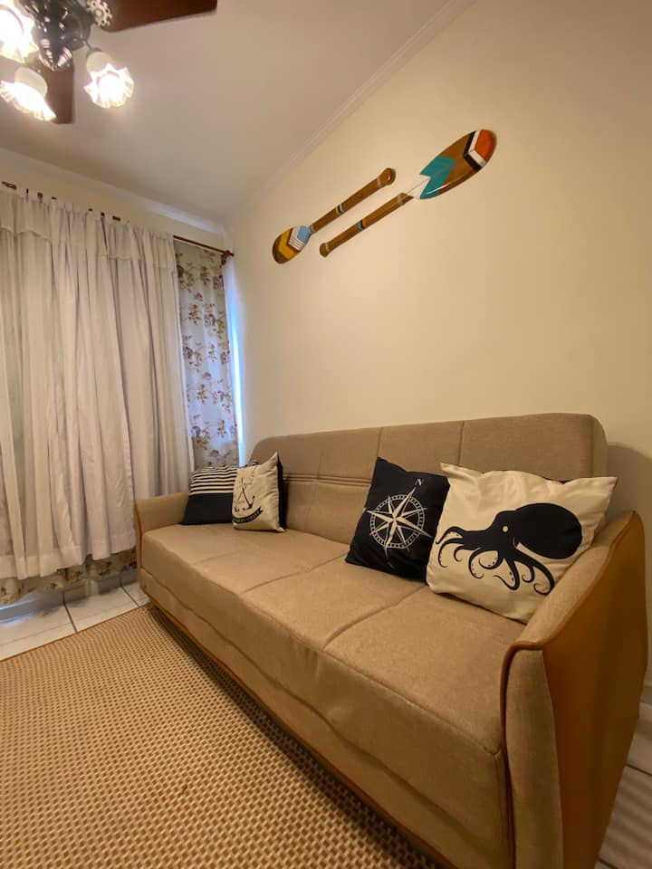 90m Praia|smart Tv|wifi |6x Sem Juros|garagem - Praia Grande