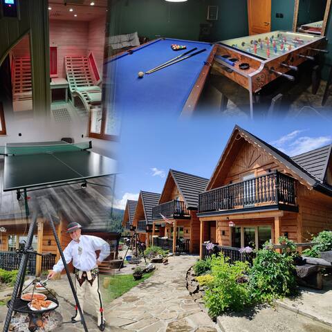 Jacek's Sauna & Relax Cottages with Mountain Views