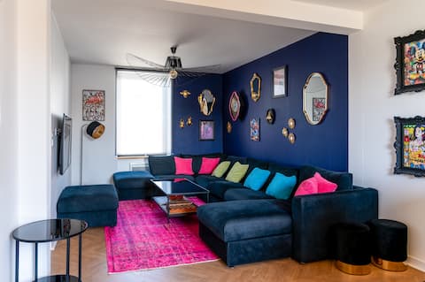 Gîte de la mer: 12/14 beds, in the village, sea view