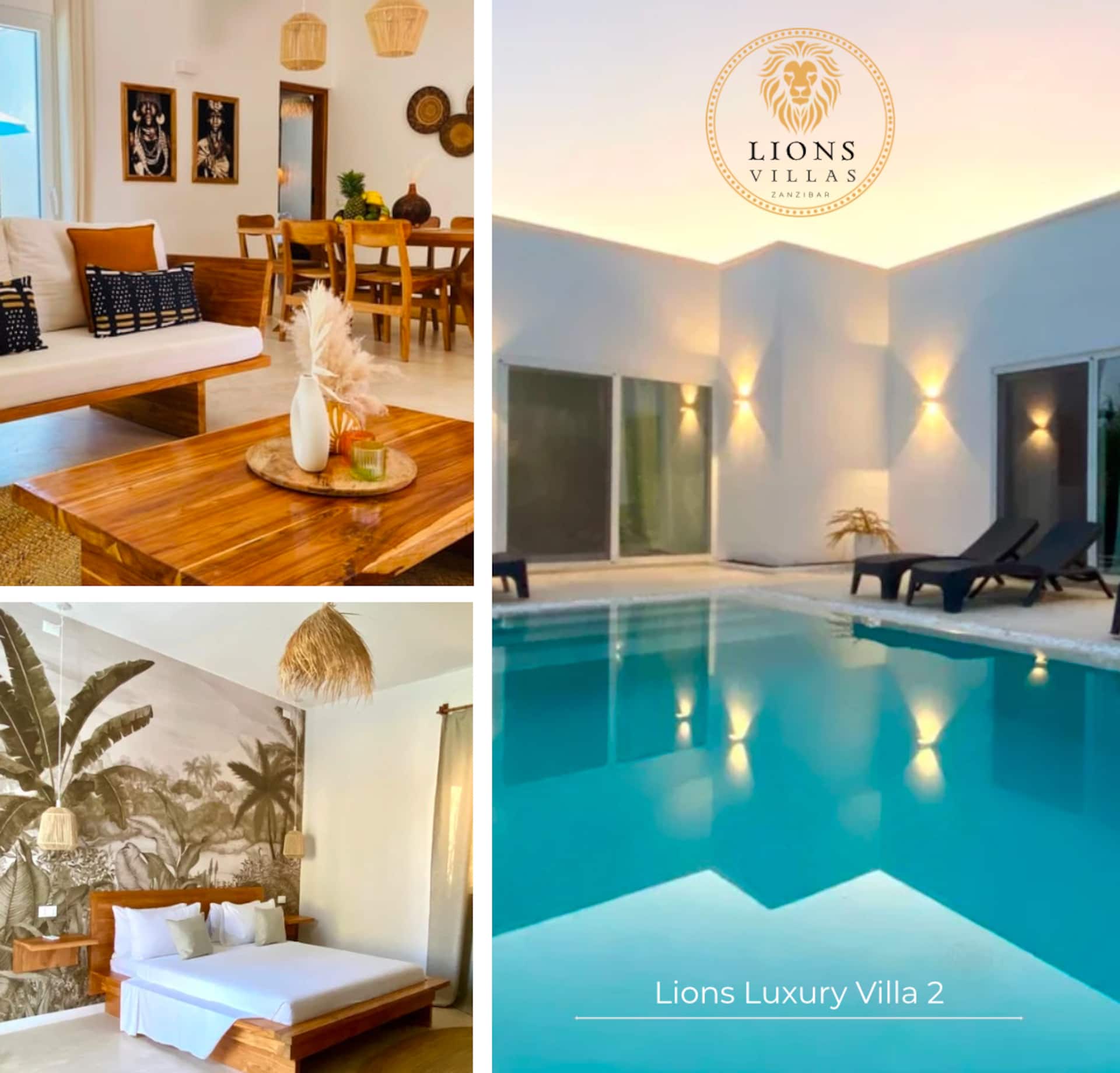 Luxury Lions Villa 2 - Private Cook & Pool