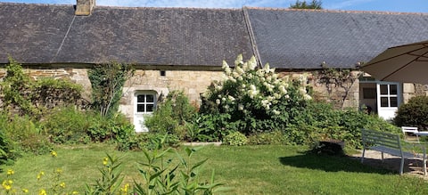 Traditional farmhouse sea and countryside