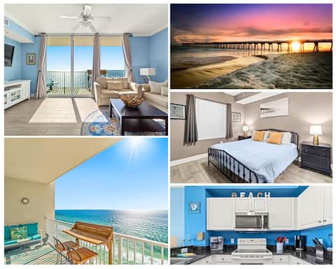 Stunning Beachfront Condo, Walk to Pier Park, Pool