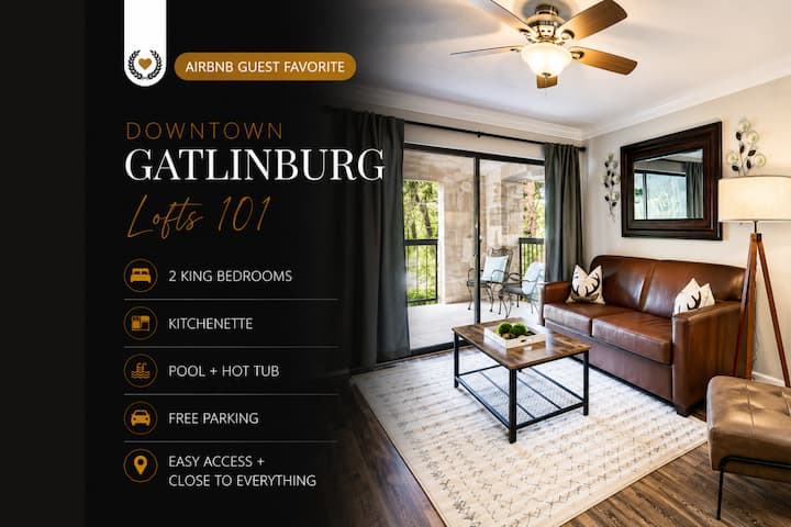 Ogp101: 2 Kings/pool/balcony/2 Blocks Main Strip! - Gatlinburg, TN