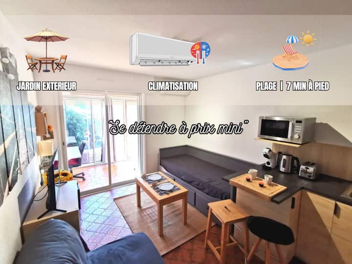 Charmant Studio En Rdc Avec Jardin & Climatisation - Six-Fours-les-Plages