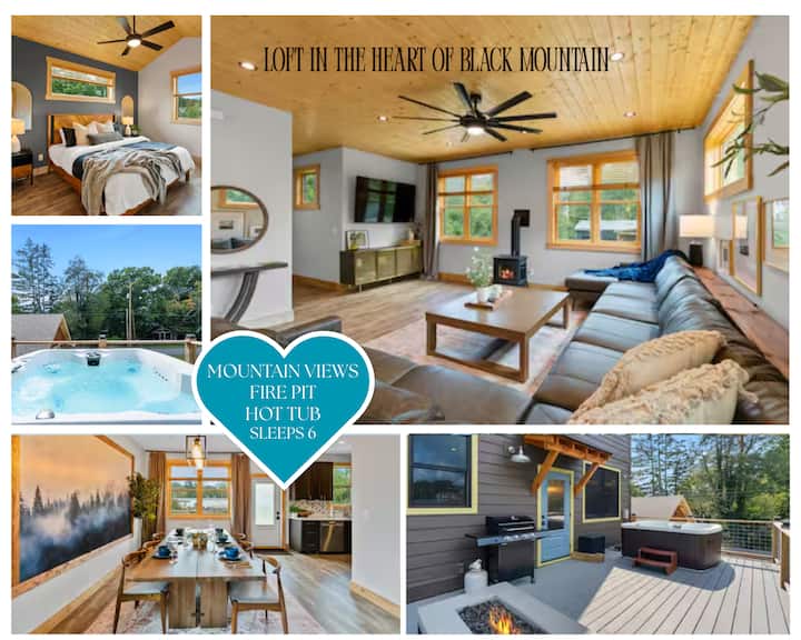 In Town Loft  Mountain Views, Hot Tub, Gas Firepit - Black Mountain, NC