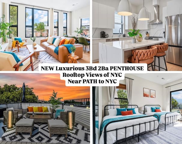 LUX Penthouse+Huge SkyDeck Views of NYC! NearPATH