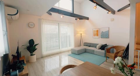 Southern Beach House (parking for 2 vehicles): 5 minutes from the Chigasaki Coast!Open-plan cottage 