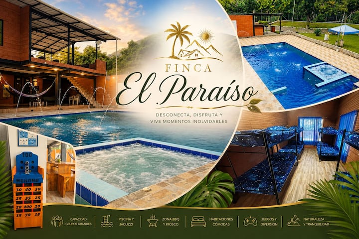 Finca El Paraíso|piscina Privada +Jacuzzi+30 Perso - San Jerónimo