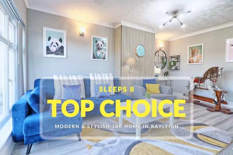 Modern & Stylish 3-Bedroom Home in Rayleigh