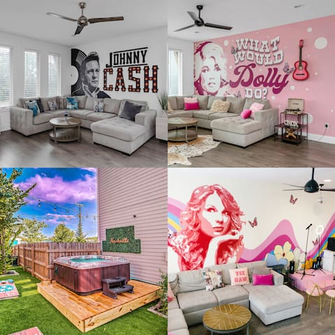 6 SideBySide HM-Karaoke/HotTub/pool TB-10min to DT