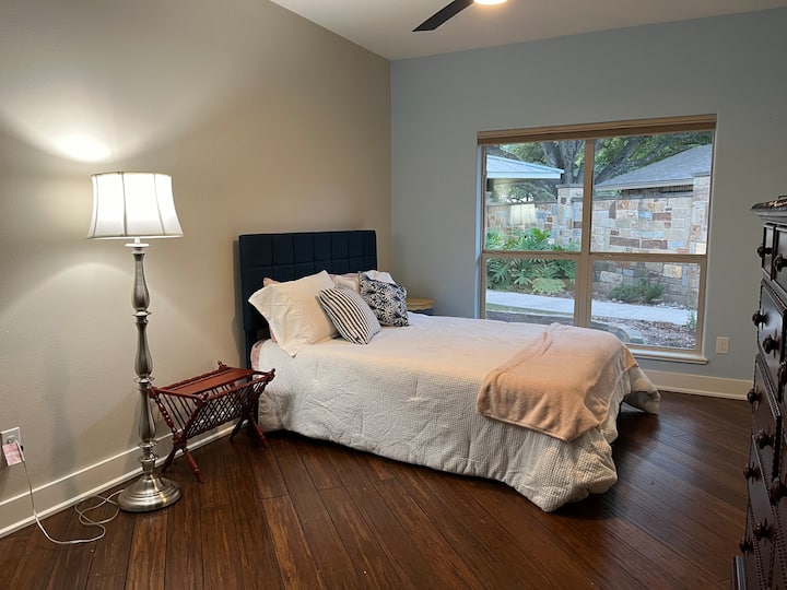Sink into this comfy Queen Bed in Bedroom #2 with a half bathroom directly across the hall. 
