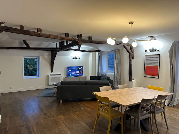 T3 Beau Volume 85m² - Hypercentre - Parking Privé - Bourges