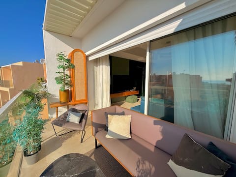 Architect-Designed Apt with sea view | Taghazout