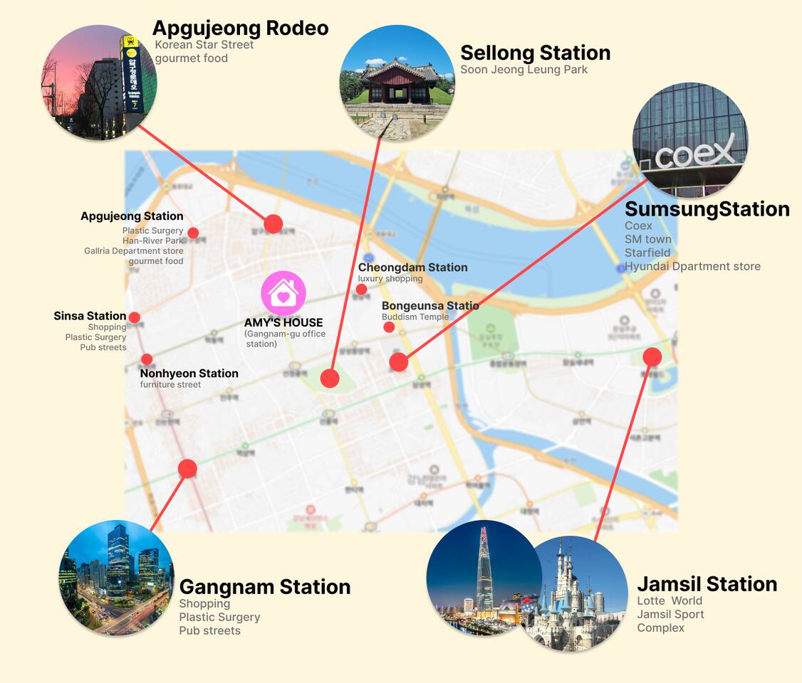 It's something to see and see around Amy House. 
There are more, but I couldn't express them all because the map was narrow. 
I can introduce you to more if you want.