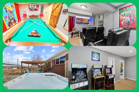 Hottub PS5 Arcade PoolTable Theater 420Friendly