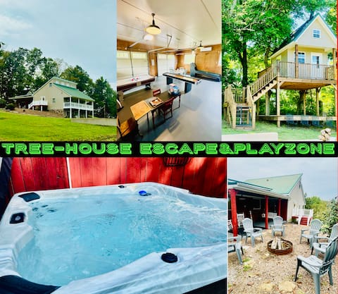 BRBN Trail Treehouse FUN-ZONE! Secluded Getaway!