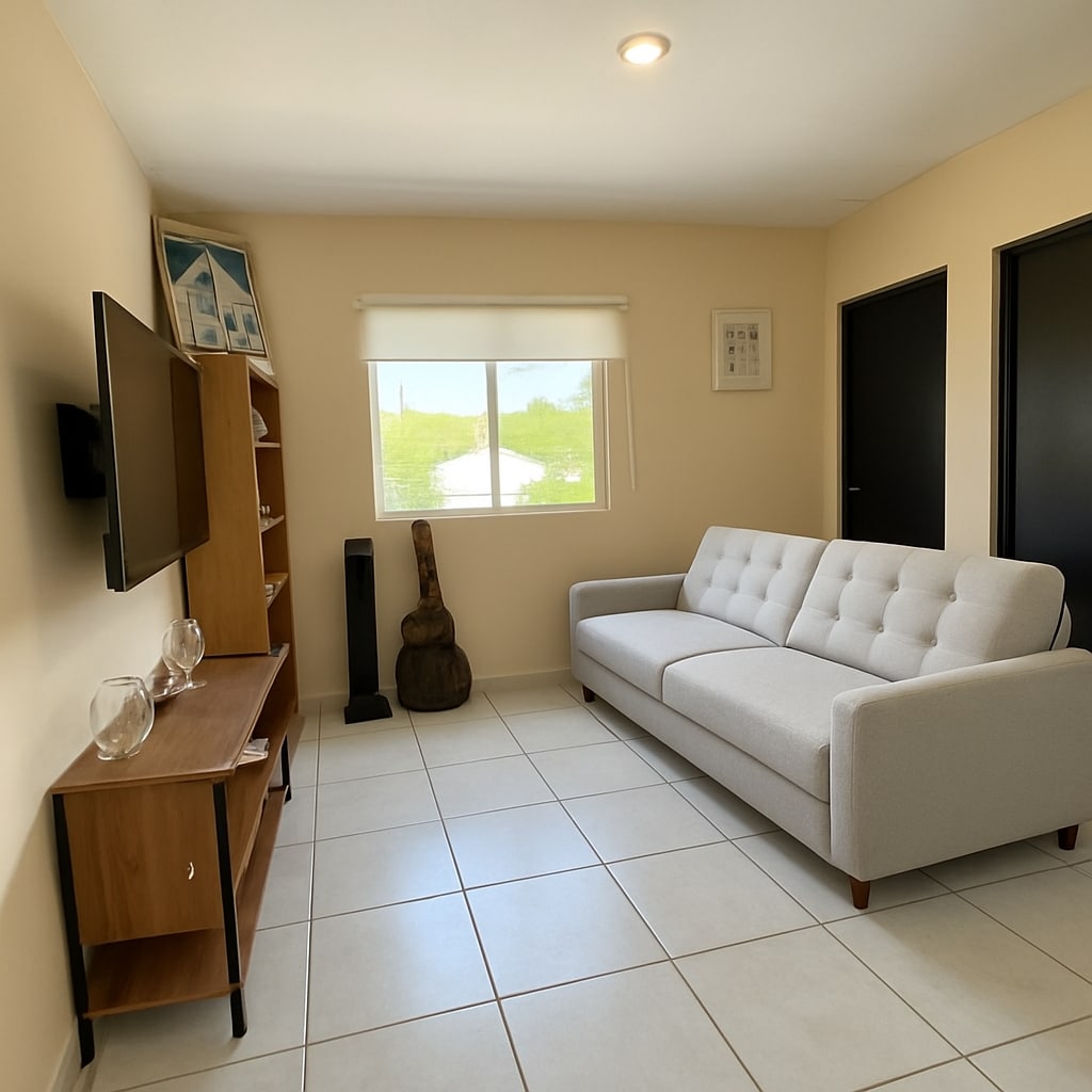 Anuncio de Airbnb popular: Comfortable apartment with a pool en Alborada