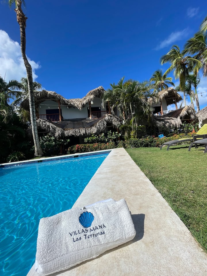 Playabonitalasterrenas+wifi+tv+a/c+3br+6beds+14pax - Las Terrenas