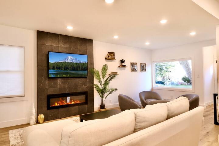 Modern 3BR Home w/Fireplace & Fenced Yard-St. Paul