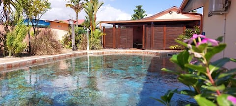 Quiet, next to the pool.