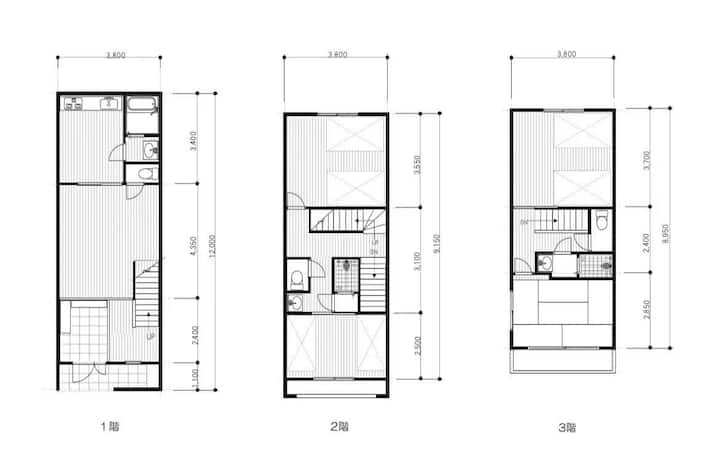 Junya  Honma部屋 YUME Tengachaya] Cozy house! Spacious 46sqm bungalow