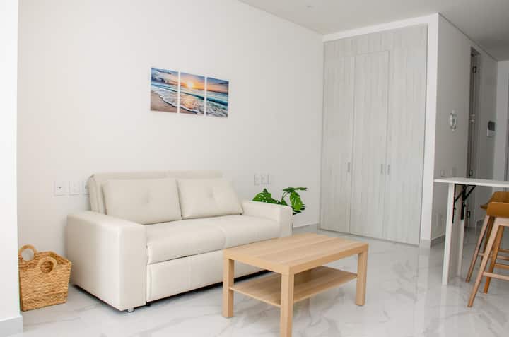 Comfortable sofa bed, also convertible to double bed