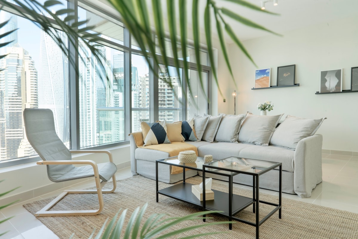 Top performing Airbnb: Exquisite 2 MBR | Park Island |Stunning View| Cozy in Dubai Marina
