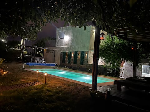 House with heated pool.