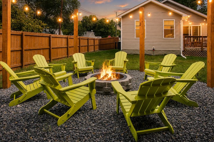 Beach Home | Huge Yard | FirePit | by A Haven Away