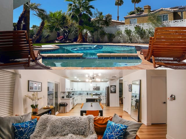 Sleeps 12, XL Pool/Spa/BBQ Retreat & Gameroom loft