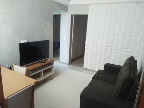 Close to the center and shops.