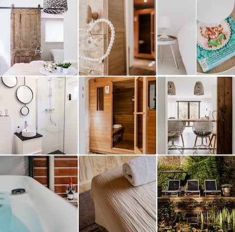 Privèsauna met massage-hut