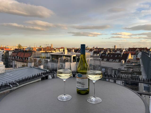 Penthouse über den Dächern von München